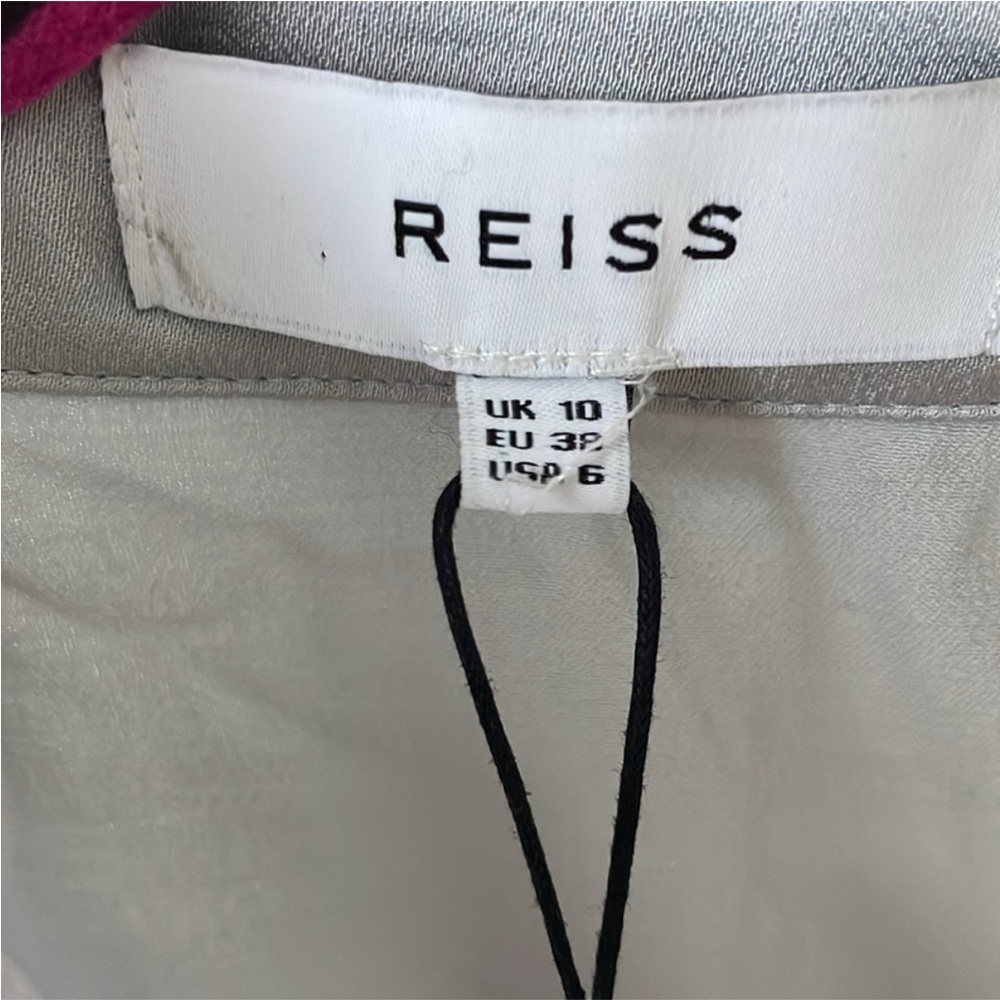 NWT REISS silver grey Mccarthy Shirt Dress, size US 6 - Picture 3 of 12